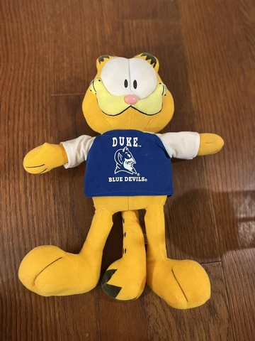 Duke Blue Devils Garfield 15" Stuffed Plush Orange Blue Shirt Cover