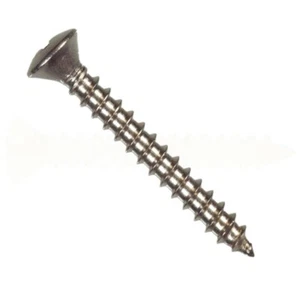 Tornillos de metal de cabeza ovalada Phillips lámina de accionamiento acero inoxidable (#6, #8, #10) x longitud qty - Imagen 1 de 2
