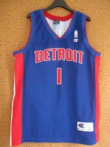 Maillot Basket Detroit Pistons Billups #1 Champion Jersey NBA Vintage - L - Picture 1 of 6