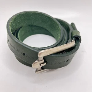 Marithe Francois Girbaud Ledergürtel olivgrün Made in France 41-1/2 in lang - Bild 1 von 10
