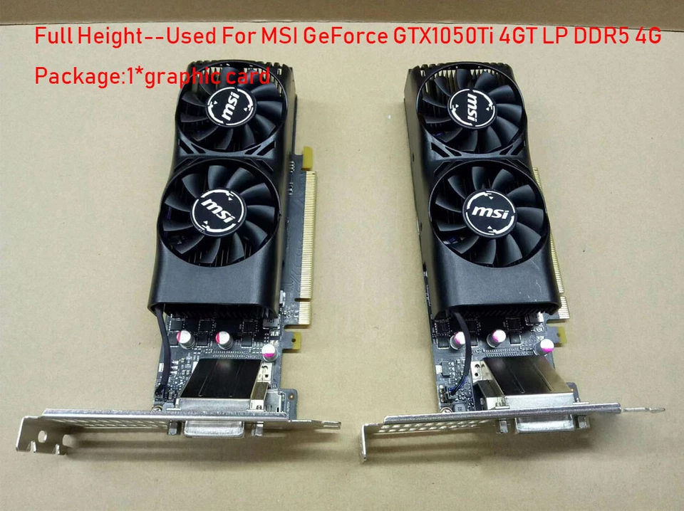 For MSI GeForce GTX1050Ti 4GT LP, GTX 1050 Ti DDR5 4G Graphics Card Video Card - Image 1 of 2