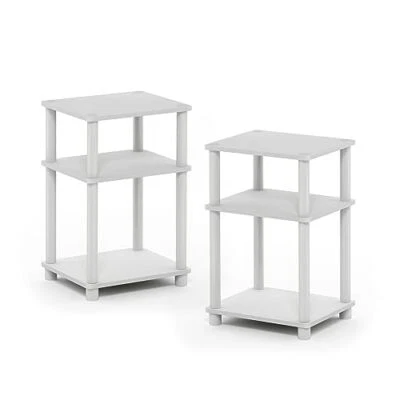  Just 3-Tier Turn-N-Tube End Table / Side Table / Night Stand / Bedside Table  - Image 1 of 4