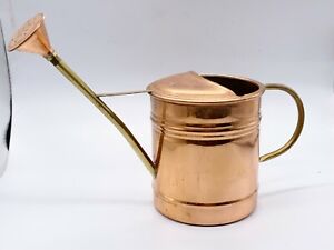 VINTAGE PEERAGE OLD COPPER AND BRASS WATERING CAN 
