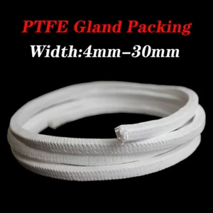 Pure PTFE Gland Packing Sizes 4mm - 30mm Gland Packing For Pump Valve Shaft Stem - Picture 1 of 4