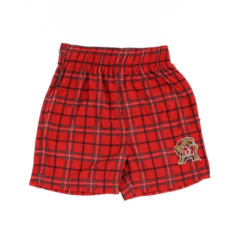 Maryland Terrapins NCAA Team Logo Plaid Knit Shorts Toddler (2T-4T) Cover