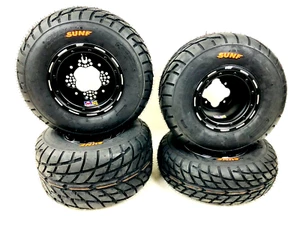 DWT G3 Beadlock Wheels Sunf A021 Street Tires Yamaha Raptor 700 660 Banshee 350 - Picture 1 of 3