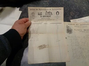 Ancienne Facture Marechal Ferrant Taillanderie Guimet Ambérieux en Bugey  - Picture 1 of 1