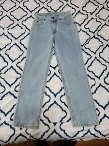 Levis 505 Orange Tab Jeans Boys 10 (25x25) Classic Fit Orange Tab Made in USA - Picture 1 of 8