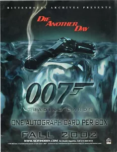 DIE ANOTHER DAY, James Bond trading card sell sheet, Rittenhouse 2002 - Picture 1 of 2
