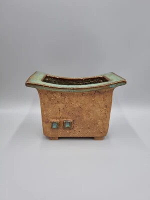 A Studio Pottery Slab Built Footed Vase By Curt Magnus Addin, Glumslöv, Sweden. - Image 1 of 4