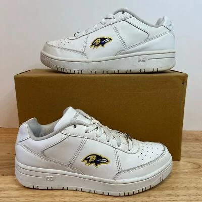 Reebok x NFL Baltimore Ravens White Purple Vintage Shoes Sneakers Youth Size 3.5 - Image 1 of 4