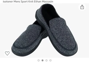 New Isotoner Men's Sport Knit Ethan Moccasin Size 9.5 - Picture 1 of 2