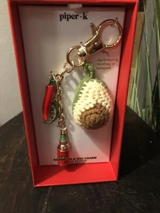 NEW RELEASE PIPER.K  AVOCADO CHILI PEPPER LIME HOT SAUCE KEYCHAIN & BAG CHARM - Picture 1 of 1