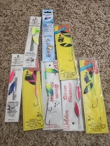 8 paquetes de arnés de gusano cuchillas giratorias aparejos de pesca señuelo surtido sin usar - Imagen 1 de 3