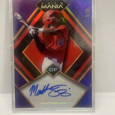 Matt Fraizer 2023 Wild Card Diamond Purple/Red Auto #D 5/25 PIRATES - Image 1 of 4