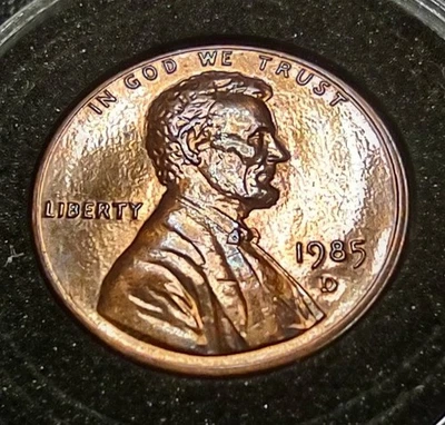 1985 D Lincoln Memorial Cent Denver Mint RPM Doubled Rim Uncirculated Proof  - Image 1 of 4