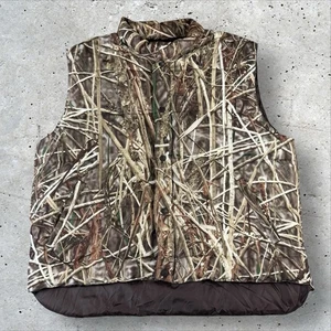 Mens Cabelas Seclusion 3D Backwaters Waterfowl Hunting Camo Insulated Vest Sz XL - Picture 1 of 7