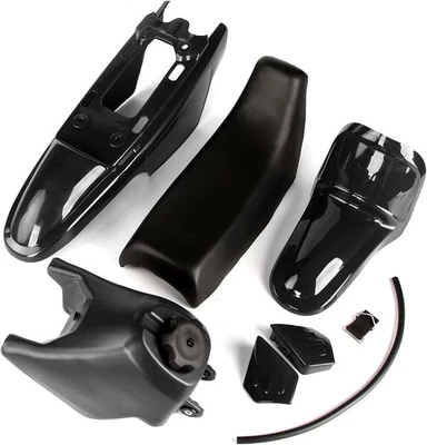 Yamaha PW50 PY50 PW 50 Plástico Guardabarros Asiento Tanque Gas Kit NEGRO Foto 1 de 4