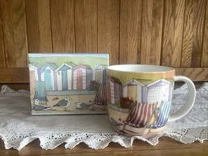TAZA CHINA BEACH HUTS FINE BONE DE EMMA BALL, EN CAJA, NUEVA - Imagen 1 de 5