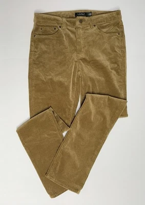 Pantalones de pana Lauren Ralph Lauren etiqueta negra para mujer talla 6 tostados pierna recta usados en excelente estado Foto 1 de 4