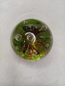 Briefbeschwerer 3" Glas kontrollierte Blase, JAMES ALEX Imports Vintage - Bild 1 von 9