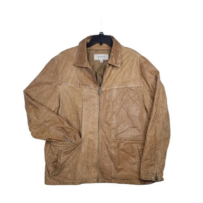 Wilsons 皮革 Julian 男式大号棕色西部编舞外套夹克黄石  — 第 1/4 张图片
