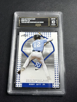 Bobby Witt Jr. 2018 Leaf Perfect Game National Showcase Blue Rookie CCG 10 - Image 1 of 2