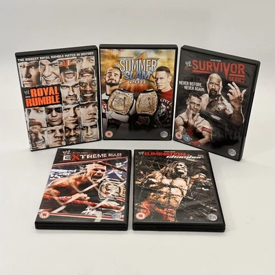 WWE Wrestling 2011 Pay Per View Bundle Royal Rumble Summerslam Extreme Rules - Image 1 of 4