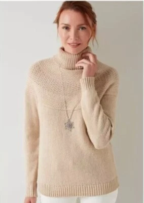 NWT J.Jill Women Knit Sweater Lp Turtleneck Pullover Dessertsand Neutral Capsule - Image 1 of 4
