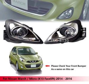 Spot Fog Light Lamp Kit Fit Nissan March / Micra (K13 Facelift) 2014 2015 2016 - Picture 1 of 3