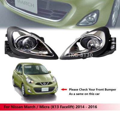 Kit de faros antiniebla puntuales para Nissan March / Micra (K13 Facelift) 2014 2015 2016 Foto 1 de 3