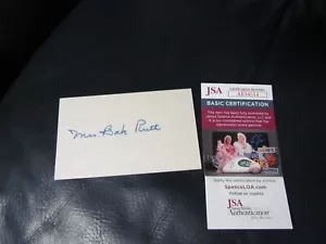 Mrs. Babe Ruth signed Index Card JSA Certified - Picture 1 of 3