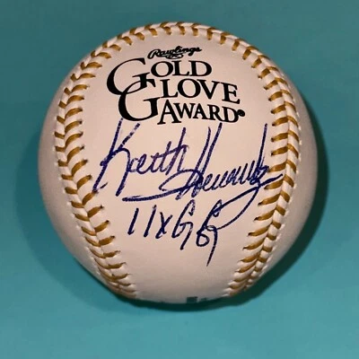 GUANTE DE ORO OFICIAL DE LA MLB firmado por Keith Hernandez (Mets) Beckett BAS & INS Foto 1 de 4