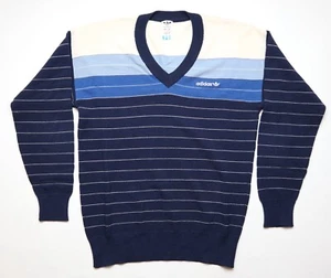 ADIDAS ORIGINALS 80s 1980s VINTAGE RETRO SWEATER PULLOVER V-NECK UNISEX S SMALL - Bild 1 von 12
