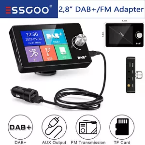 2.8" Auto DAB/DAB+ Autoradio Adapter Bluetooth Wireless FM Transmitter EmpfäNger - Bild 1 von 14