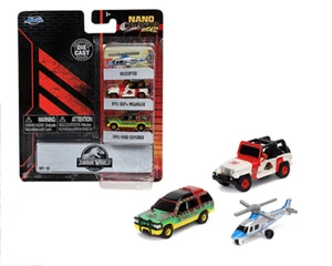 JADA "JURASSIC WORLD" 3 PIECE SET "NANO HOLLYWOOD RIDES" MODELS 31955-4L - Picture 1 of 4