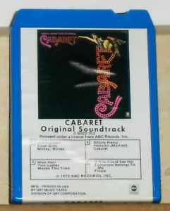 Cabaret Original Soundtrack Recording - 8 Track Tape Cartridge - as is Untested - Picture 1 of 2