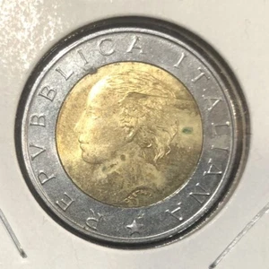 1998 ITALY 500 LIRE FAO Bi-Metallic Coin -25.8MM-KM#193 - Picture 1 of 4