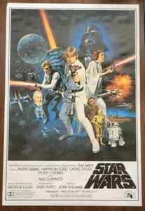 VINTAGE 1983 STAR WARS RE-RELEASE ZIGZAG GERMAN POSTER 24" x 36" - Picture 1 of 13