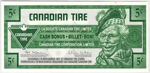 Canadian Tire Paper Money- CTC S31-B11 5 cent Note *286 - Picture 1 of 2