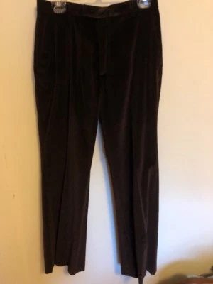 Pantalones de terciopelo/terciopelo con textura marrón chocolate marrón talla 40/8 Vertigo Paris para mujer. Foto 1 de 4