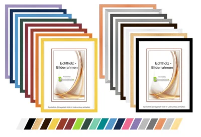 Real Wood Picture Frame Plano with Real Glass Poster Frame from 10x15 to 40x60 - Image 1 of 3