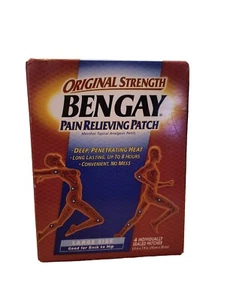 Bengay Pain Relieving Patch Deep Penetrating Heat Original Strength Relief 4 ct - Picture 1 of 6