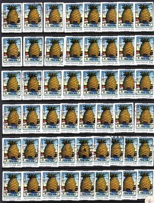 BULK LOT: 2007 Australia  BIG THINGS PINEAPPLE NAMBOUR QLD x 50 P&S Used  - Image 1 of 2