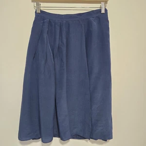 Small Vintage 100% Silk made in France by Anne Sophie Midi faux wrap skirt - Bild 1 von 8