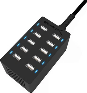 Sabrent 60W 10 Port. USB Rapid Charger. Smart USB with Auto Detect Technology - Picture 1 of 6