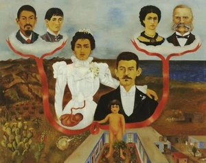 Impresión o lienzo - Mis abuelos, mis padres y yo por Frida Kahlo - Imagen 1 de 1