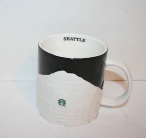 Taza de café Starbucks Seattle blanca/negra 16 oz - Imagen 1 de 4