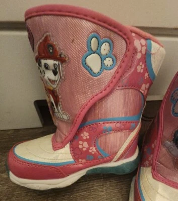 Nickelodeon PAW PATROL Toddler Girl's Winter Snow Boots Shoes 7 - Image 1 of 4