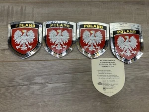 Poland Weatherproof Aluminum Foil Sticker Decals Made In Holland Lot Of 100 - Picture 1 of 6